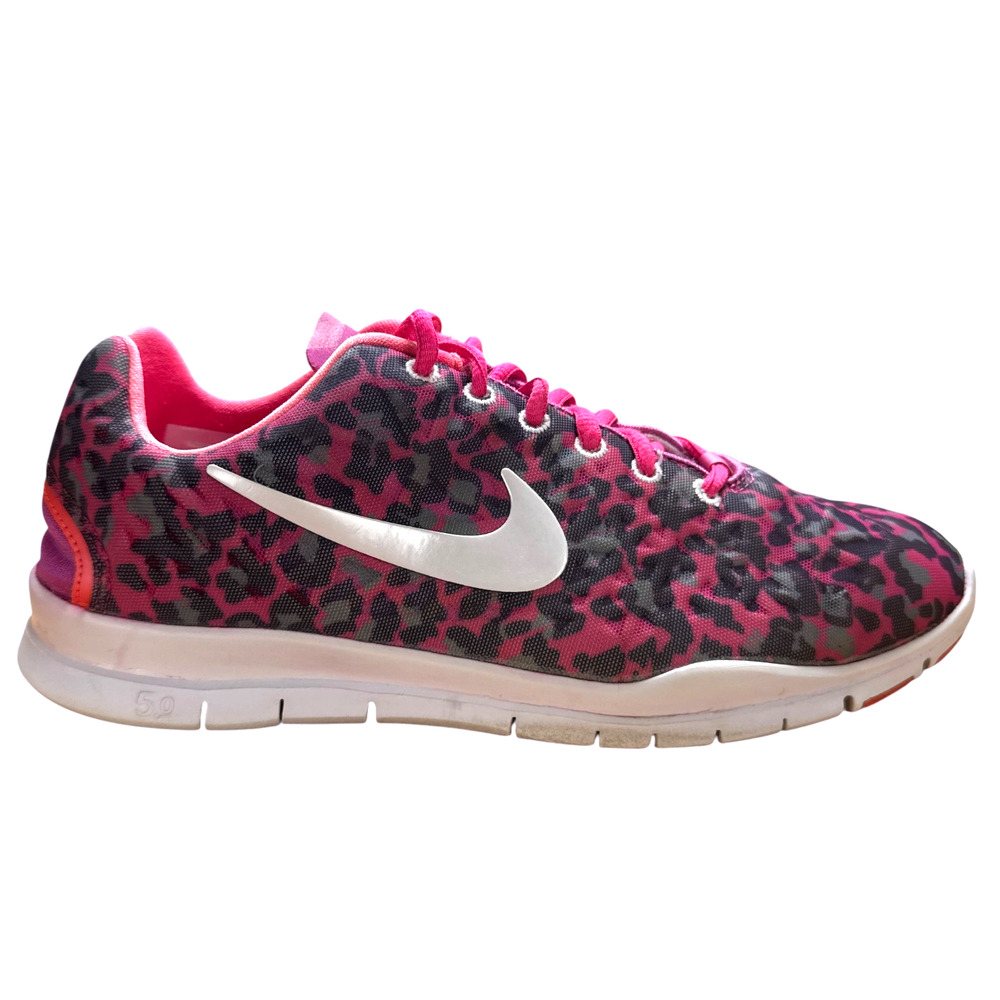 NIKE Free TR Fit 3 PRT Womens 8 Running Training Shoes Leopard Pink 555159-601